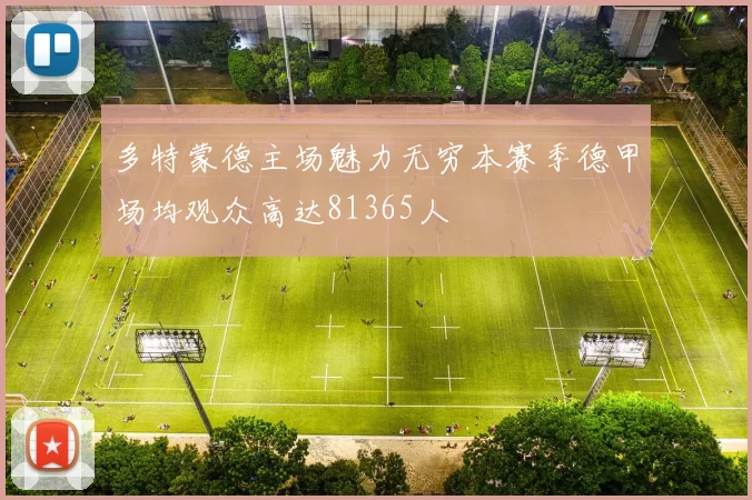 多特蒙德主场魅力无穷本赛季德甲场均观众高达81365人